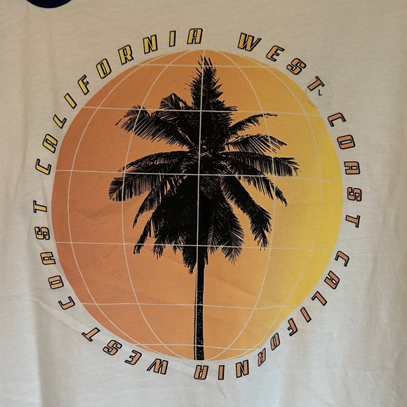 Aeropostale White Tank Top with Palm Tree Design - Picture 2 of 7